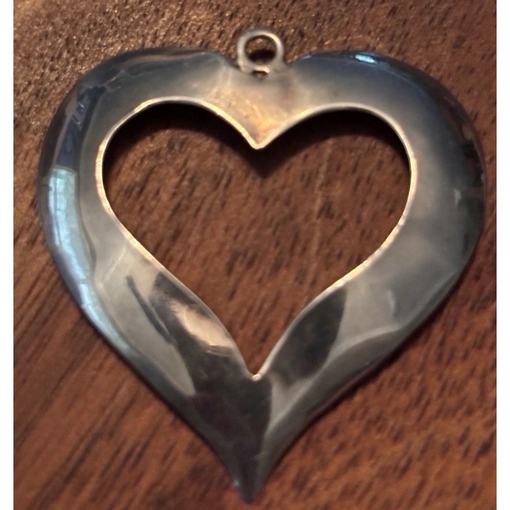Large Sterling Silver Heart Pendant